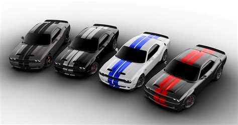 High contrast: New center stripe colors for Dodge Challenger SRT ...