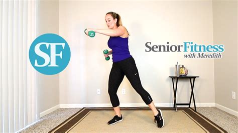 Senior Fitness - Standing Cardio Exercises For Seniors Using Dumbbells ...