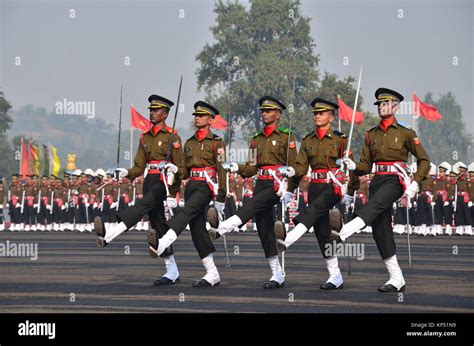 INDIA GAYA, Indian Army - DECEMBER 09,12, 2017: Parade of participants ...