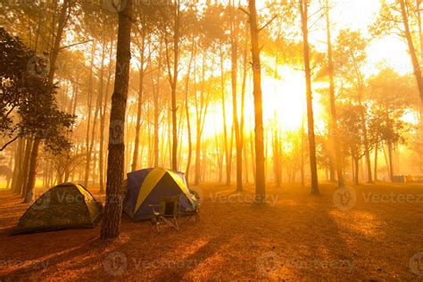 Camping site at sunset 750085 Stock Photo at Vecteezy