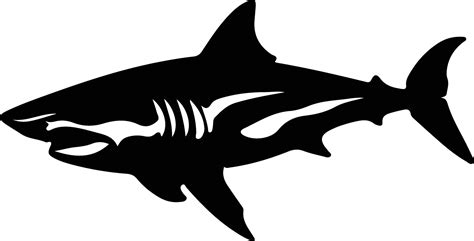 bull shark black silhouette 38100180 Vector Art at Vecteezy