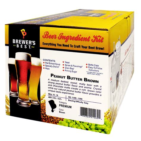 Brewer's Best Home Brew Beer Ingredient Kit - 5 Gallon (Peanut Butter ...