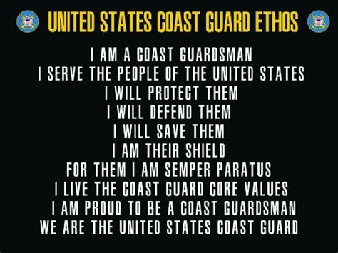 coast guard creed - Google Search | Coast guard, Military life, Core values