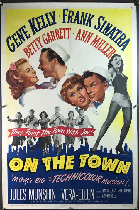 ON THE TOWN, Original Vintage Gene Kelly and Frank Sinatra Vintage ...