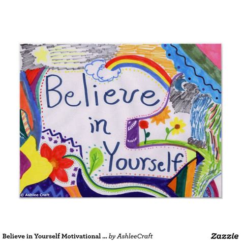 Believe in Yourself Motivational Poster | Zazzle | Believe in you ...