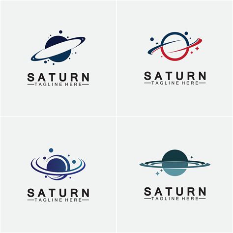 Planet Saturn logo vector illustration design 3242737 Vector Art at ...