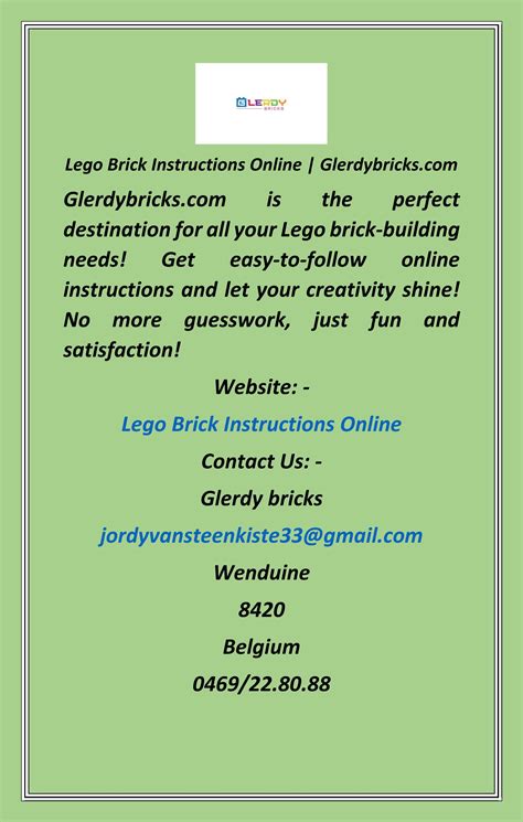 Lego Brick Instructions Online | Glerdybricks.com by glerdybricks - Issuu