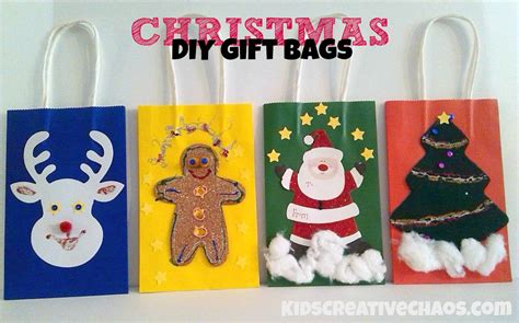 Diy Christmas Gift Bag Ideas - Adventures of Kids Creative Chaos