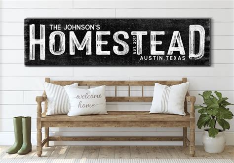 Family Homestead Modern Farmhouse Wall Decor Rustic Chic - Etsy