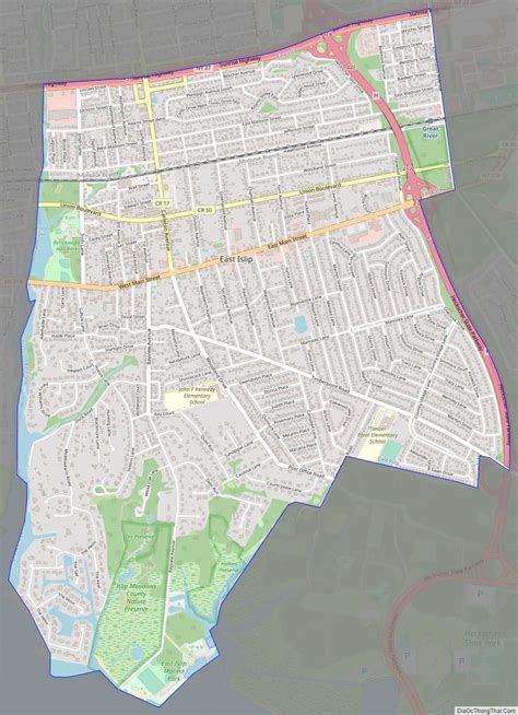 Map of East Islip CDP