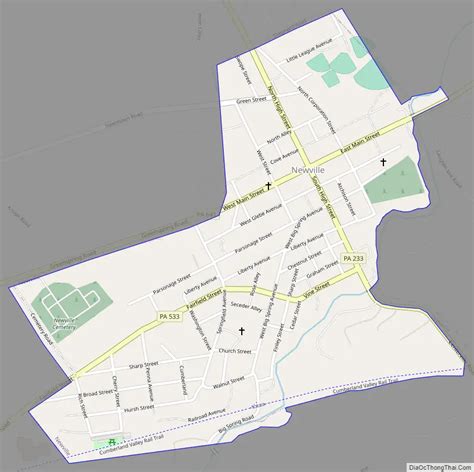 Map of Newville borough, Pennsylvania