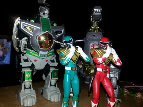 So, the Green Ranger summons the Dragonzord, who does the Red Ranger ...