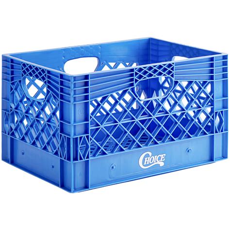 Choice 24 Qt. Blue Rectangular Milk Crate - 18 3/4" x 13" x 11"