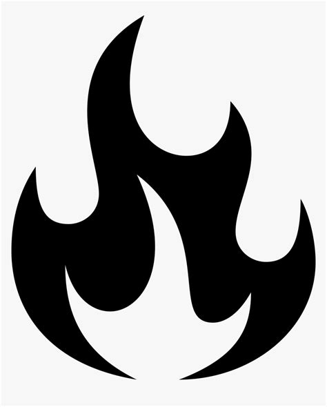 Fire Silhouette Png - Black And White Fire Clip Art, Transparent Png ...