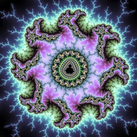 Mandelbrot Fractal Power purple and blue Digital Art by Matthias Hauser ...