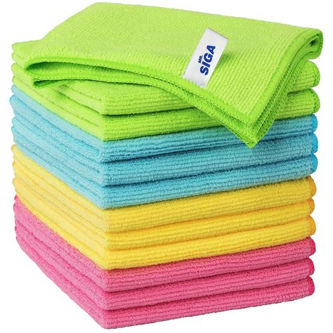 Buy MR.SIGA Microfiber Cleaning Cloth,Pack of 12, Size:32 x 32 cm ...