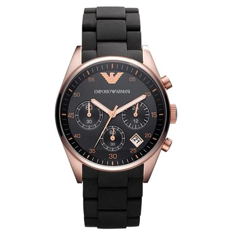 Emporio Armani AR5906 Ladies Black Tazio Watch - Womens Watches from ...