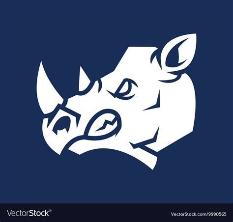 Vector illustration of rhino head silhouette. Download a Free Preview ...