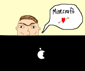 Minecraft apple logo - Drawception