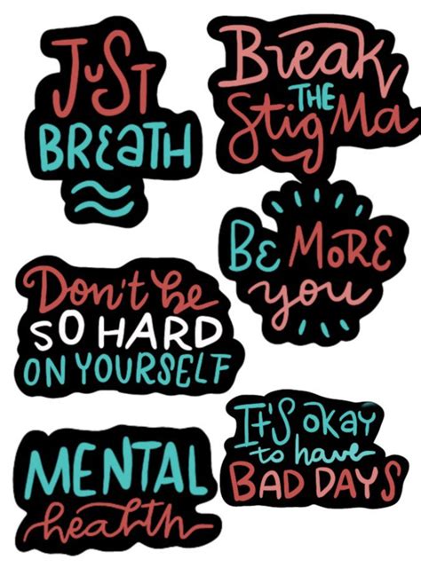 Positive Mental Health Sticker Pack - Etsy