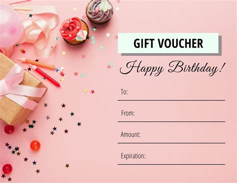 Birthday Gift Certificate Templates