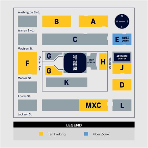 united_center_parking_map - Stadium Parking Guides