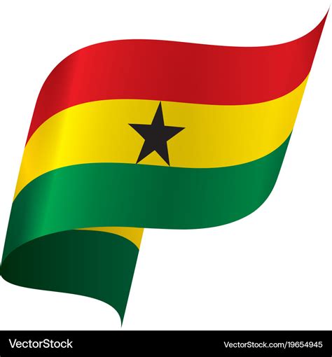 Ghana flag Royalty Free Vector Image - VectorStock