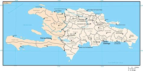 Haiti and Dominican Republic Map with Admin Areas in Adobe Illustrator ...