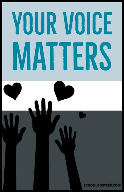 Your Voice Matters Poster – SchoolPosters.com LLC