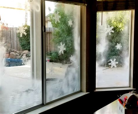 Window Snowflakes are So Easy using Window Snow Spray! - Leap of Faith ...