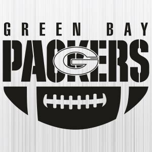 Green Bay Packers Ball Black Logo SVG | Packers NFL Logo PNG | Green ...