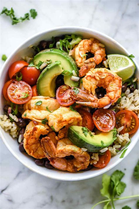 Chipotle Lime Shrimp Bowls (Easy Shrimp Recipe!) | foodiecrush.com