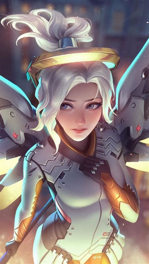 1080x1920 Mercy Overwatch Artwork Iphone 7,6s,6 Plus, Pixel xl ,One ...