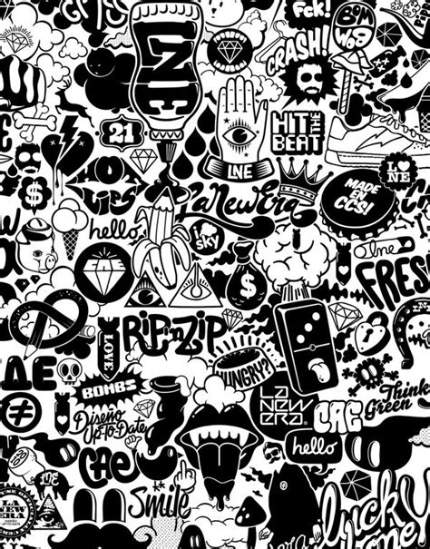 Pattern LaNewEra ® on Behance | Black and white graffiti, Graffiti ...