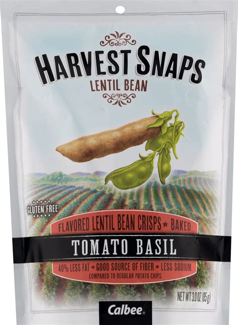 Harvest Snaps Lentil Beans Crisps Tomato Basil, 3 oz - Walmart.com