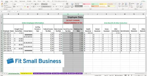 Free Excel Payroll Template