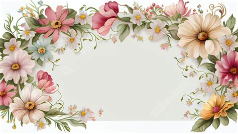 Elegant Floral Border Powerpoint Background For Free Download - Slidesdocs