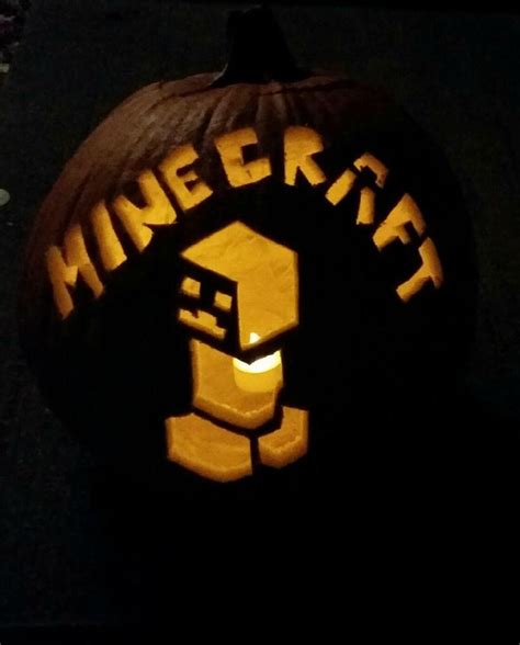 Minecraft Pumpkin | Halloween pumpkin carving stencils, Creative ...