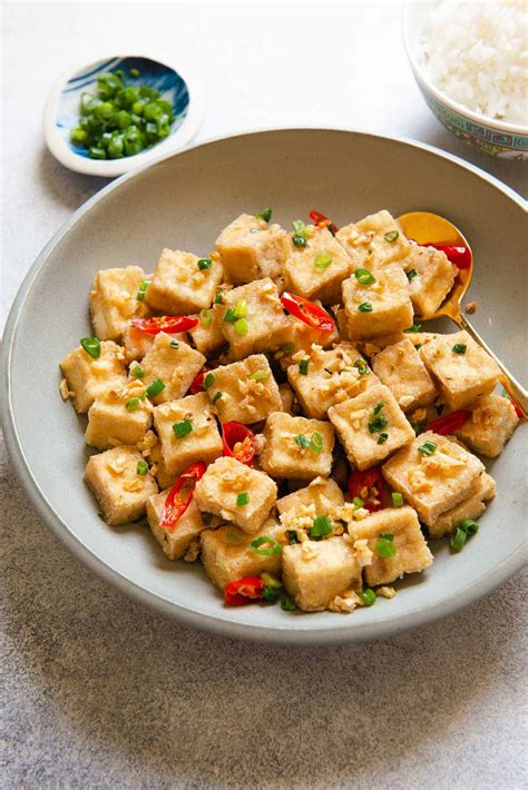 Salt and Pepper Tofu (椒鹽豆腐) | Healthy Nibbles by Lisa Lin by Lisa Lin