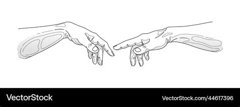 The Creation Of Adam Hands Drawing