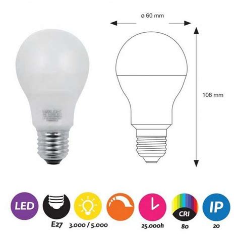 LED BULB E27 DIMMABLE BY LUX LIGHT