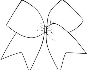 Cheer Bow Outline Drawing Sketch Coloring Page | Cheer bows, Cheer ...