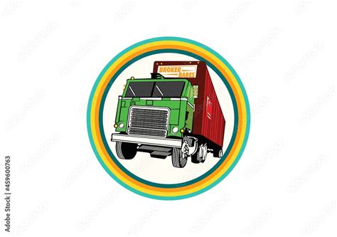 DELIVERY TRUCK VECTOR AND TRUCK TRANSPORT LOGO DESIGN Stock Vector ...