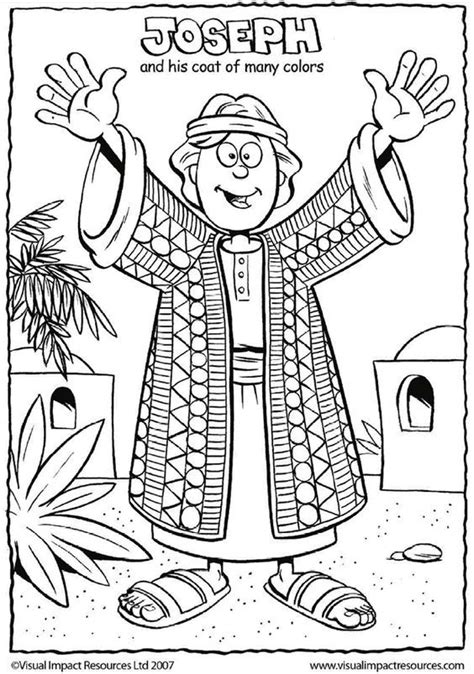 Joseph and His Coat - Coloring for Sunday School: | Sunday school ...