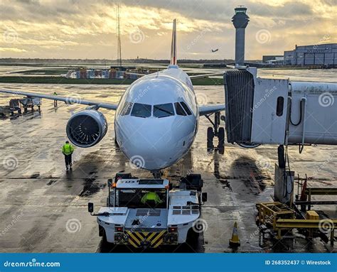 Aircraft Ready for Pushback with Another Departure in the Back in the ...