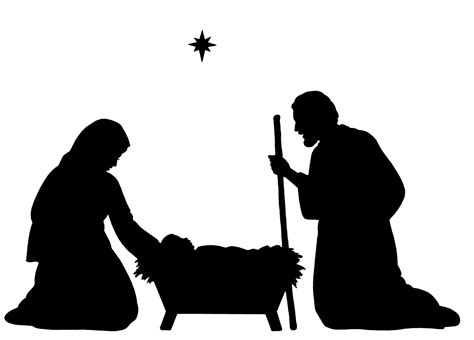 Silhouette Of Jesus In The Manger at GetDrawings | Free download