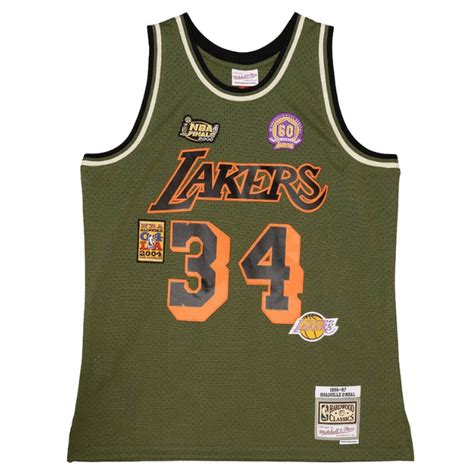 Mitchell & Ness La Lakers Shaquille O'neal Flight Swingman Jersey ...