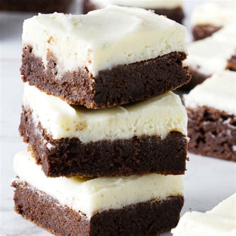 Brownies with Cream Cheese Frosting - Savor the Best