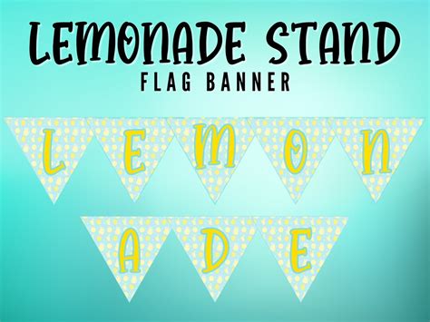 Lemonade Stand Banner: Printable Instant Download Summer Fun - Etsy