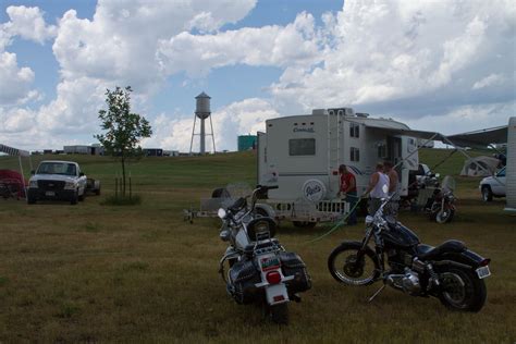 Camping at the Sturgis Buffalo Chip. The iconic Chip water tower in the ...